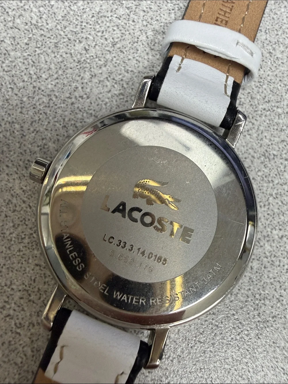 Lacoste West Virginia White Dial Silver-Tone Case Women's Watch with White Strap